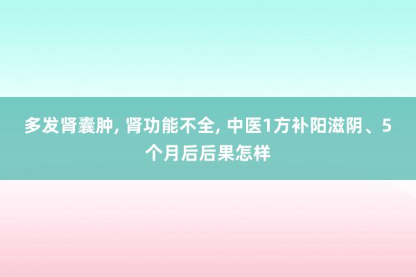 多发肾囊肿, 肾功能不全, 中医1方补阳滋阴、5个月后后果怎样