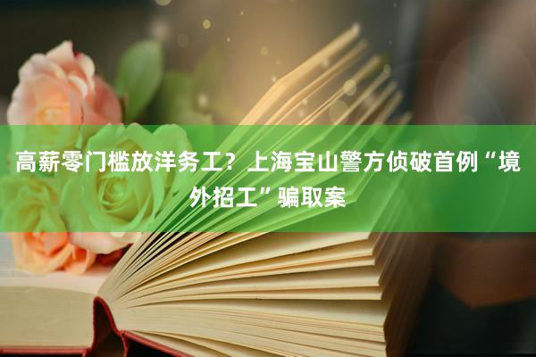 高薪零门槛放洋务工？上海宝山警方侦破首例“境外招工”骗取案