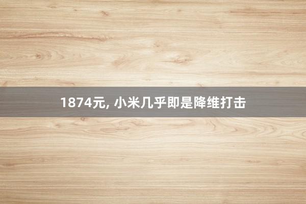 1874元, 小米几乎即是降维打击