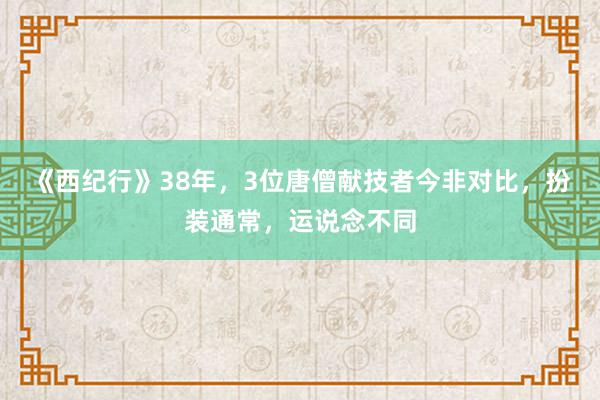 《西纪行》38年，3位唐僧献技者今非对比，扮装通常，运说念不同