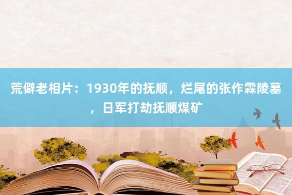 荒僻老相片：1930年的抚顺，烂尾的张作霖陵墓，日军打劫抚顺煤矿