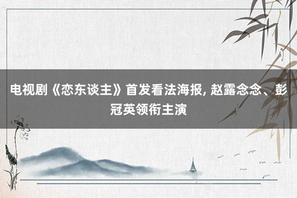 电视剧《恋东谈主》首发看法海报, 赵露念念、彭冠英领衔主演